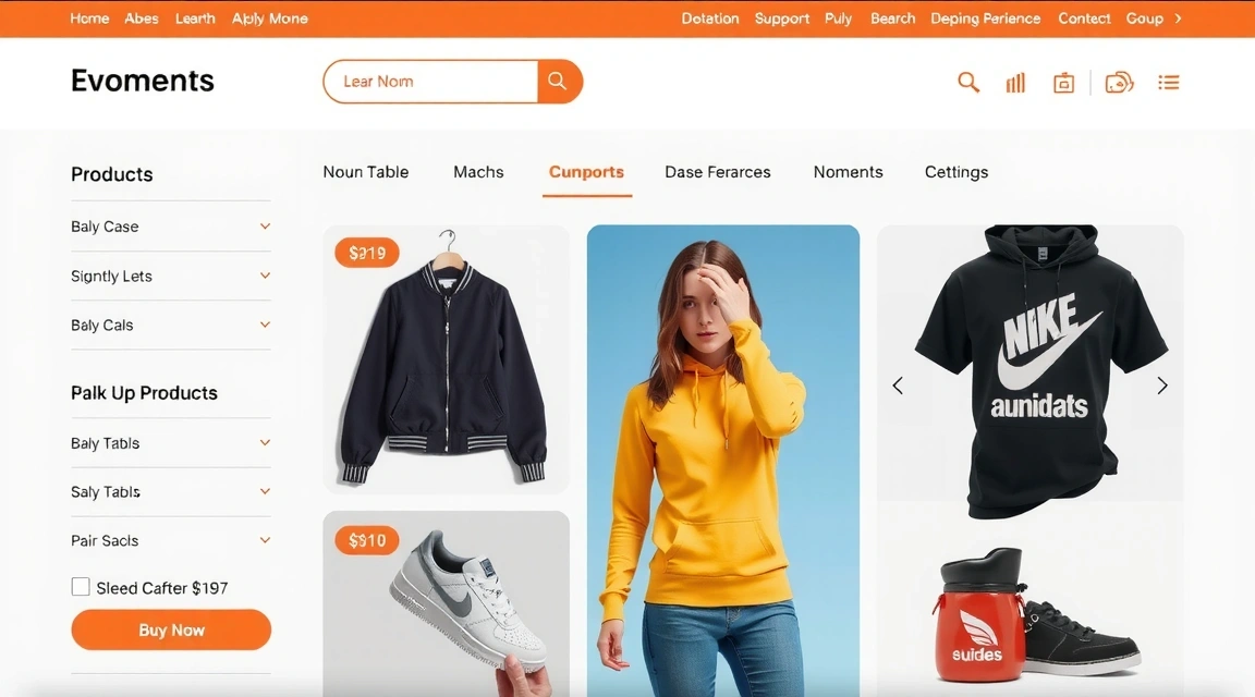 E-commerce platforma s nákupním košíkem a produkty