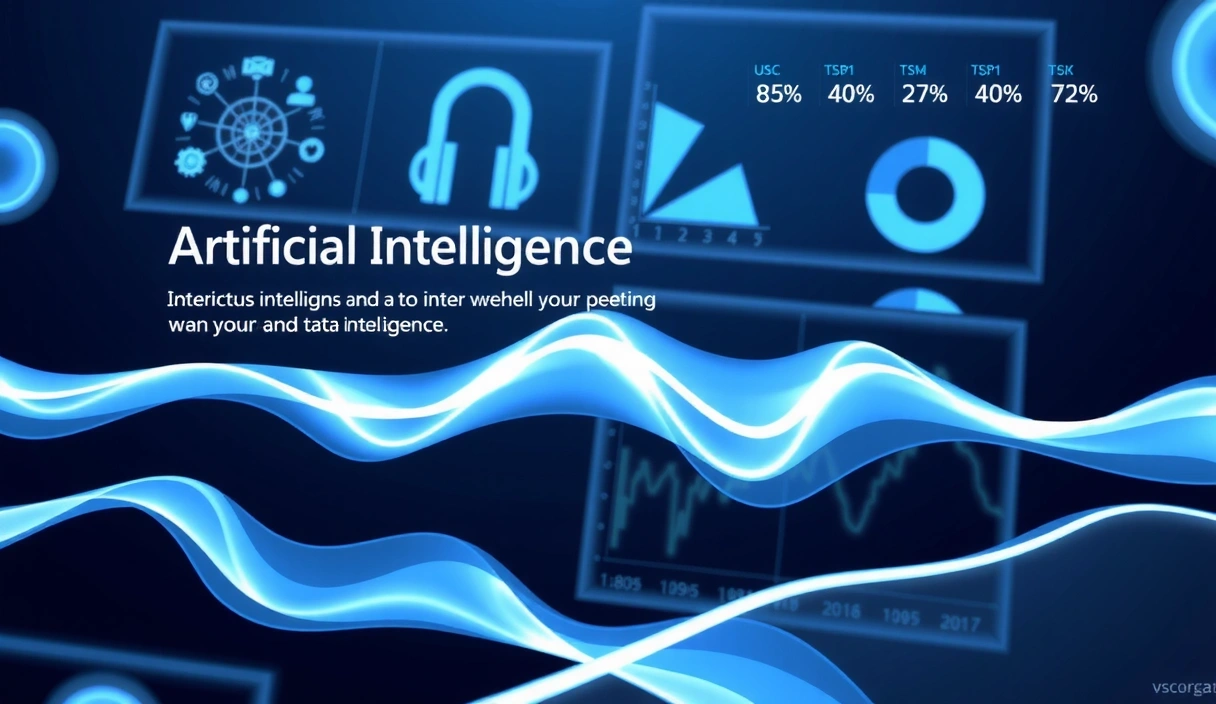 Ilustrace moderního webdesignu s prvky AI