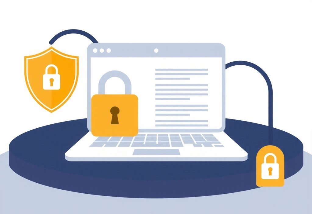 Ilustrace zabezpečeného prohlížení webu