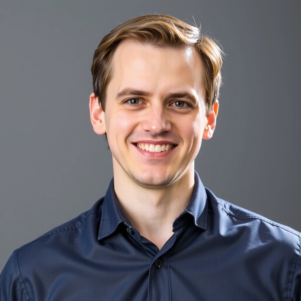 Portrét Petra Nováka, zakladatele a CEO weblayer, usmívajícího se a profesionálního.