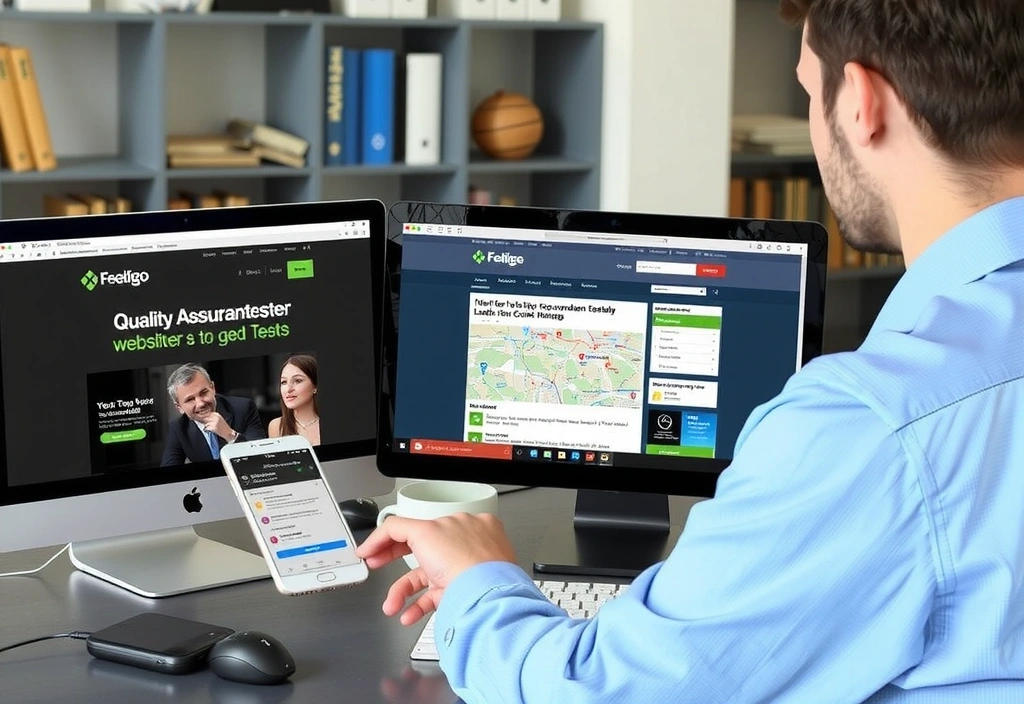 Tester weblayer provádí testování webové stránky na různých zařízeních, kontroluje chyby a výkon.