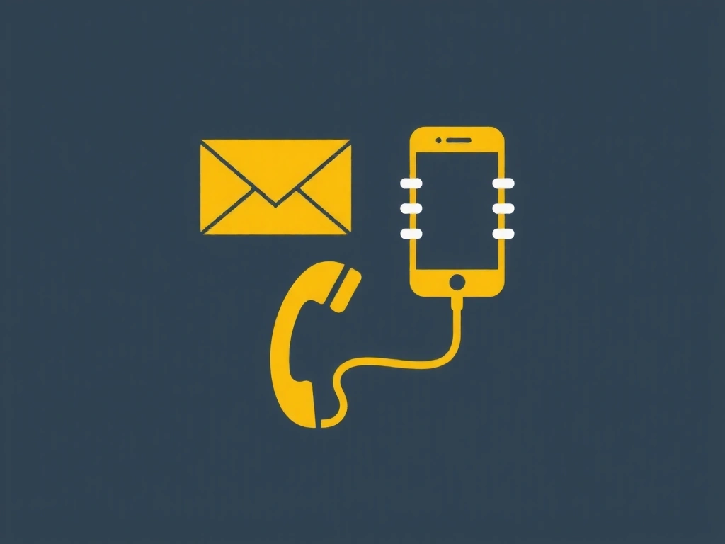 Ikona obálky a telefonu symbolizující kontaktní údaje